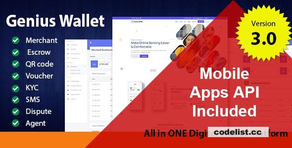 Genius Wallet v3.0 - Advanced Wallet CMS with Payment Gateway API - nulled