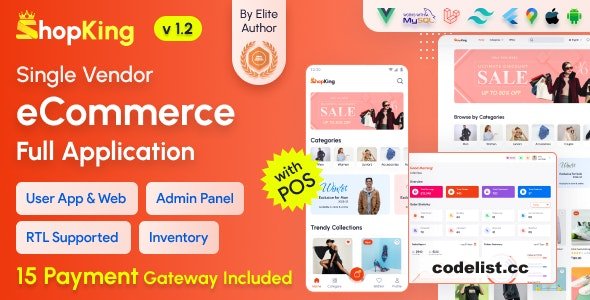 ShopKing v1.2 - eCommerce App with Laravel Website & Admin Panel with POS - Inventory Management - nulled