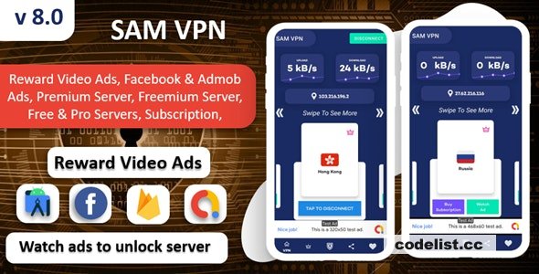 SAM VPN App v8.0 - Secure VPN and Fast Servers VPN 