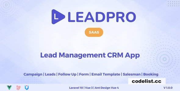 LeadPro SAAS v1.0.1 - Lead & Call Center Management CRM 