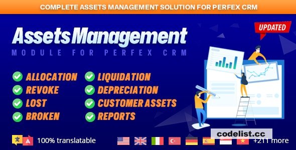 Assets Management module for Perfex CRM v1.1.0 - Organize company and client assets