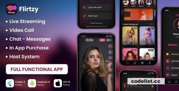 Flirtzy - Live streaming, Video Call, Chat, Host - 21 March 2024 