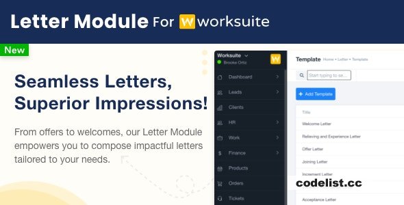 Letter Module for Worksuite CRM v1.0