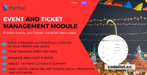 Event Management and Ticket Booking Module for Perfex v1.0.2