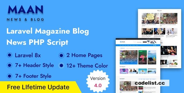 Maan News v4.0 - Laravel Magazine Blog & News PHP Script