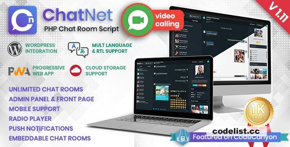 ChatNet v1.11 - PHP Chat Room & Private Chat Script