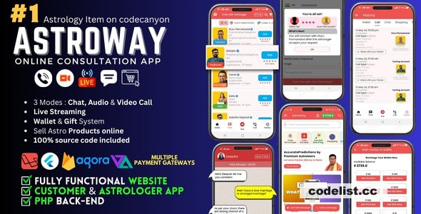 Astroway v2.1.3 - Astrology Consultations, Chat, Audio/Video Calls, Live Streaming