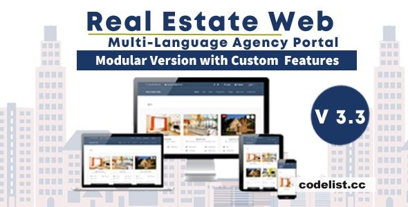 Real Estate Web v3.7 - with Agency Portal and Multi-Language Management System