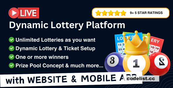 Dynamic Lottery & Competition Platform v4.9 – Online Lotteries, Lucky Draws, Raffles, and Contests 