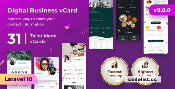 vCard SaaS v9.0.0 - Business Card Builder SaaS - Laravel VCard Saas - NFC Card 