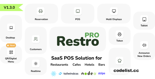 RestroPRO SaaS v1.3.0 - POS software for Restaurant, Cafe, Hotel, Food Truck 