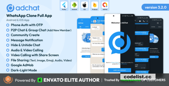 AdChat v3.2.0 - WhatsApp Clone Android & iOS app