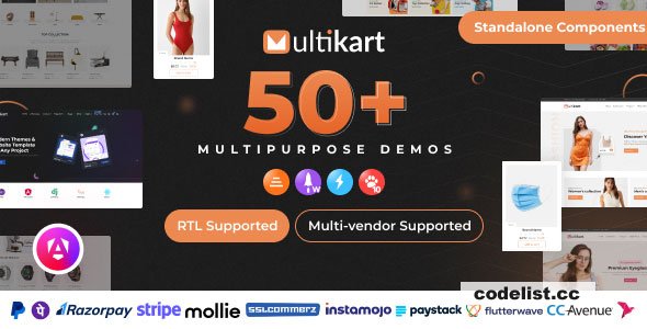 Multikart v1.1 - Single or Multivendor eCommerce with Angular & Laravel REST API 